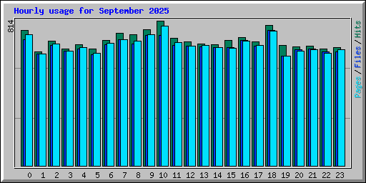 Hourly usage for September 2025