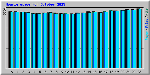 Hourly usage for October 2025